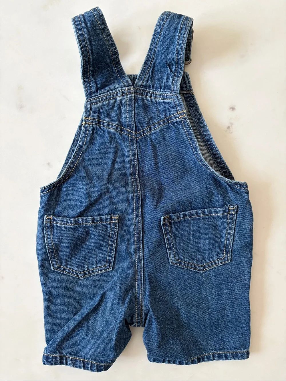 The Children's Place Light Wash Denim Shortalls